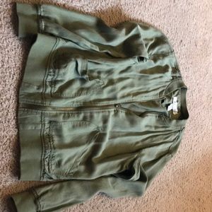 Army green zip up jacket